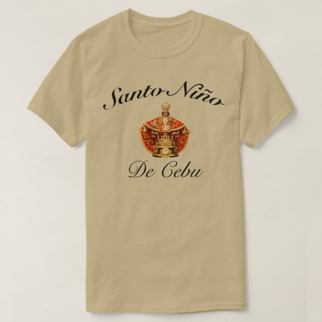 Camiseta Santo nino de Cebu viva pit senor Long (Frente do Design)