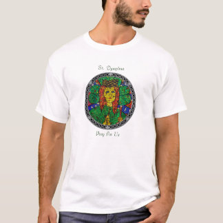 Camiseta Santo padroeiro da rua Dymphna da depressão e da