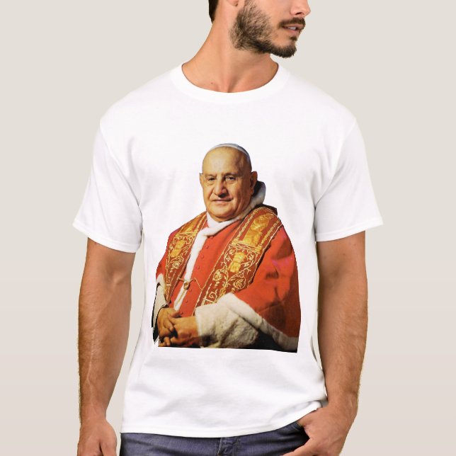 Camiseta Santo Papa João XXIII chefe da Igreja Católica (Frente)