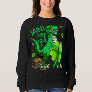 Camiseta Santo Pat Rex T Rex Dinossaur Leprechaun Rua Patri