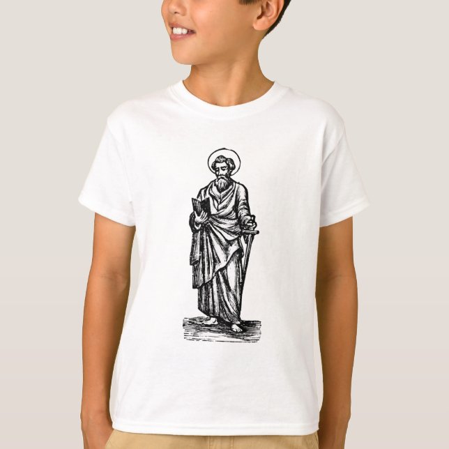 Camiseta Santo Paulo o Apóstolo com Espada Arte Sagrada (Frente)