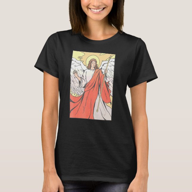 Camiseta Santo Raphael Gráfico Religioso (Frente)