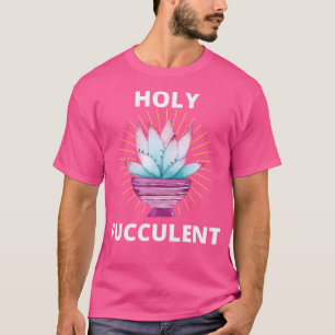 Camiseta Santo Suculento Divertido Jardim de Cactus Engraça