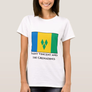 Camiseta Santo Vincent e bandeira das Granadinas