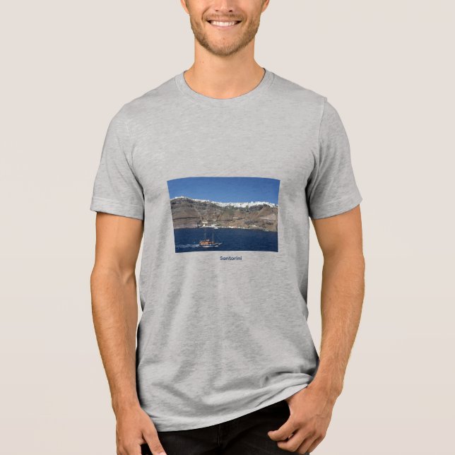 Camiseta Santorini a partir do Mar. (Frente)