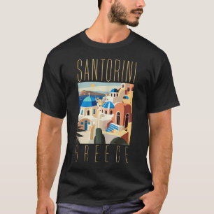 Camiseta Santorini Blue Dome Navio Santorini Oferece Santor
