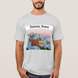 Camiseta Santorini Grécia ao Pôr do Sol