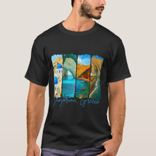 Camiseta Santorini Grécia Viagem Pincelada Encontre-me Em