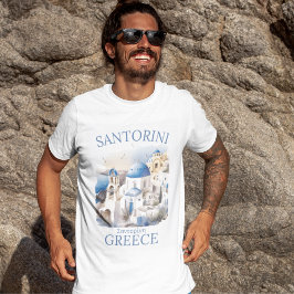 Camiseta Santorini Greece Beautiful Landscape