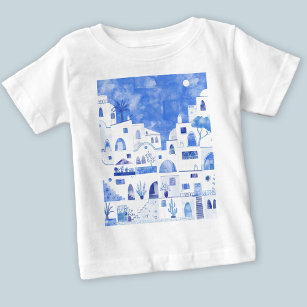 Camiseta Santorini - Ilhas Aquarela Gregas