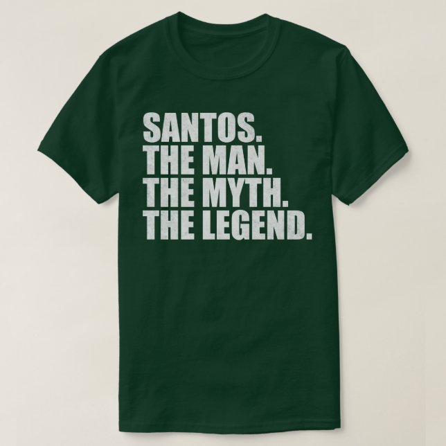 Camiseta Santos Nome Santos Nome dado (Frente do Design)