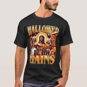 Camiseta Santos Sejam Teus Ganhos Vintage Piada de Academia