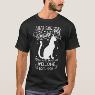 Camiseta Santuário De Witch Salem Para Gatos Negros Wayward