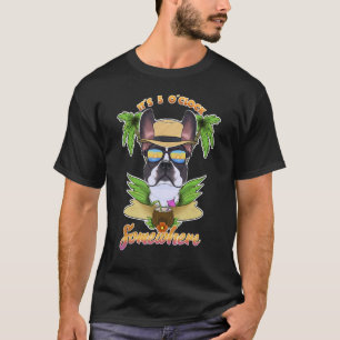 Camiseta São 5 Horas De Relógio Em Algum Lugar Bebendo Bost