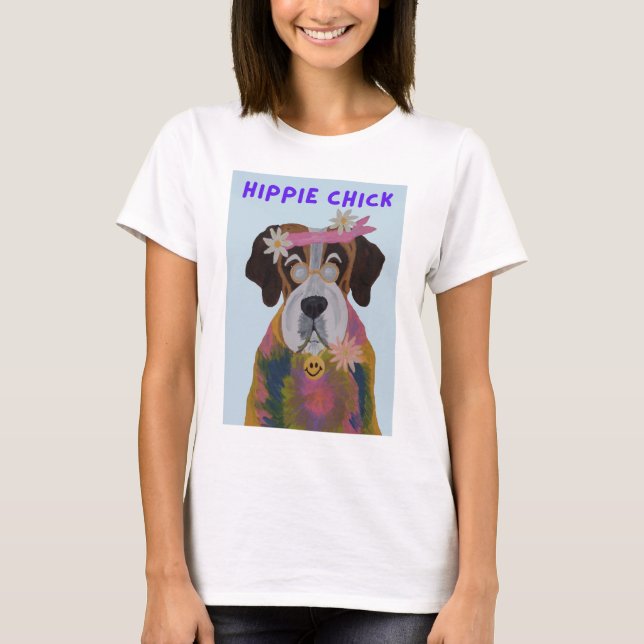 Camiseta São Bernado Hippie Garota (Frente)