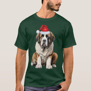 Camiseta São Bernardo Amante de Cachorro Natal Divertido Na