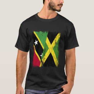 Camiseta São Cristóvão e Nevis Jamaica Meia Bandeira