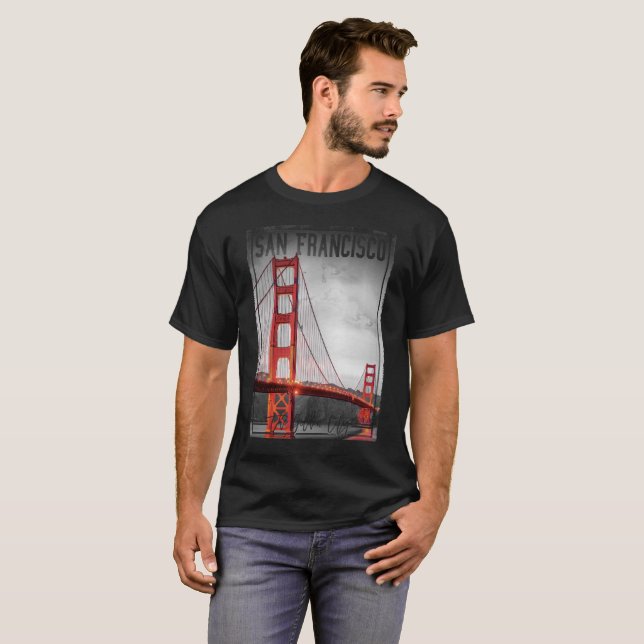 Camiseta São Francisco, Cidade do Golden Gate, (Frente Completa)