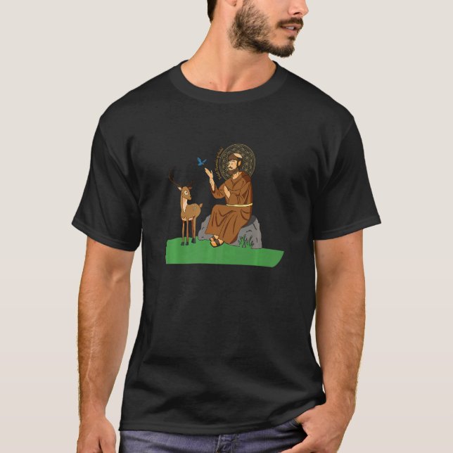 Camiseta São Francisco de Assis Padroeiro dos Animais Catho (Frente)