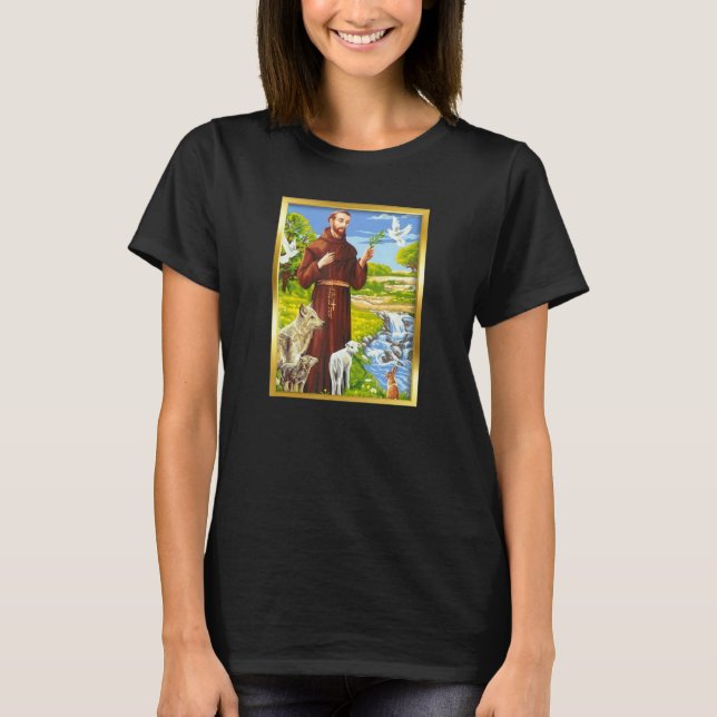 Camiseta São Francisco de Assis Padroeiro dos Animais Cató (Frente)