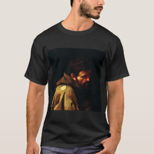 Camiseta São Francisco de Assis por Caravaggio Arte Barroca