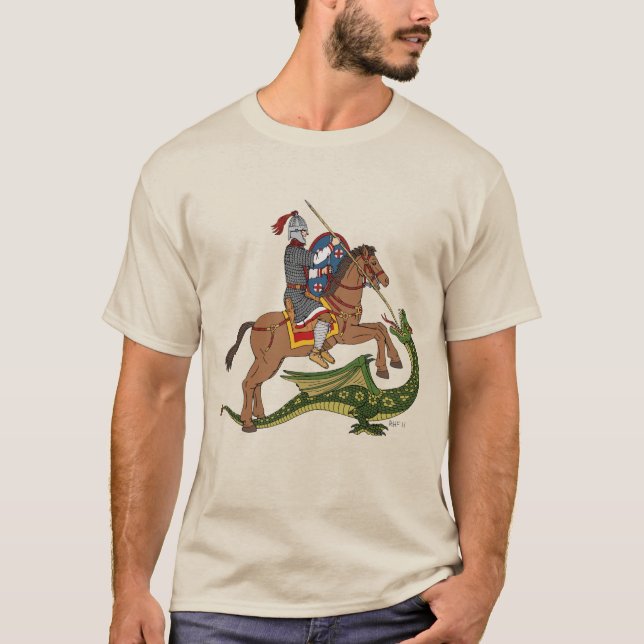 Camiseta São Jorge e o Dragão romano (Frente)
