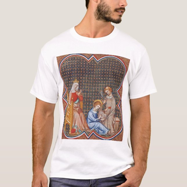 Camiseta São Luís IX da França Patrono dos Reis Arte (Frente)