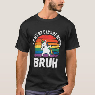 Camiseta São meus 67 dias de escola, bruh, meme engraçado 6