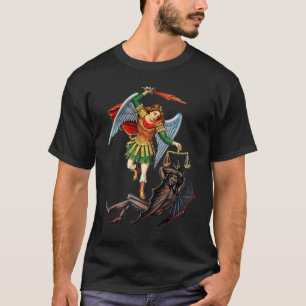 Camiseta São Miguel Arcanjo Derrota o Diabo Católico