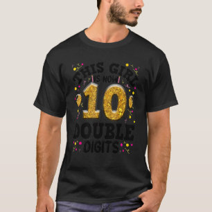Camiseta São os meus 10 meninos de aniversário, esta garota