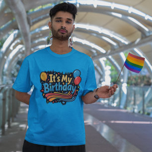 Camiseta São os meus balões de aniversário e rochedos