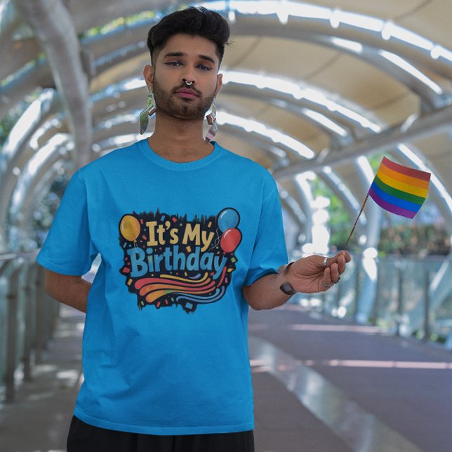 Camiseta São os meus balões de aniversário e rochedos (Criador carregado)