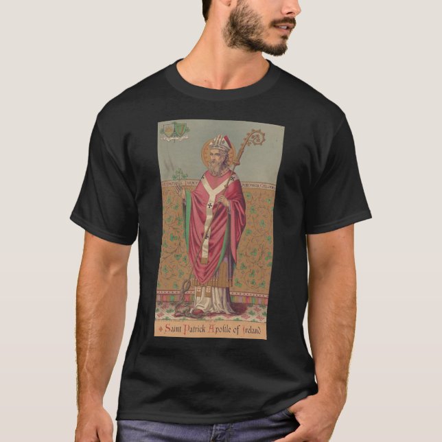 Camiseta São Patrício da Irlanda Arte Céltica Sagrada (Frente)