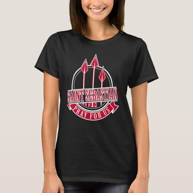 Camiseta São Sebastião Arco e Flecha Arqueiro Santo Padroei (Frente)