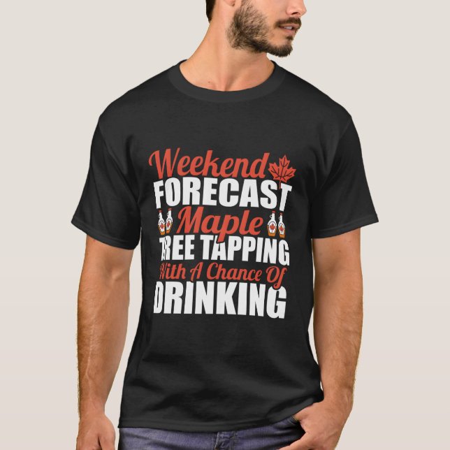 Camiseta Sap de Sugaring de Árvore de Mapeamento de Previsã (Frente)