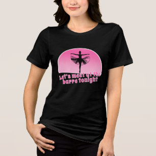 Camiseta Sapatilha de bailarina engraçada Encontro na barra