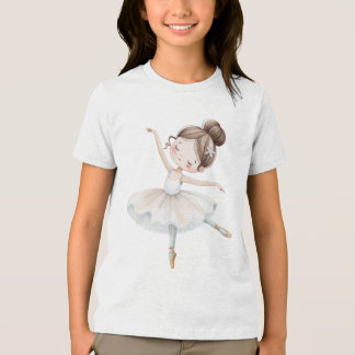 Camiseta Sapatilha de renda elegante em aquarela branca cre