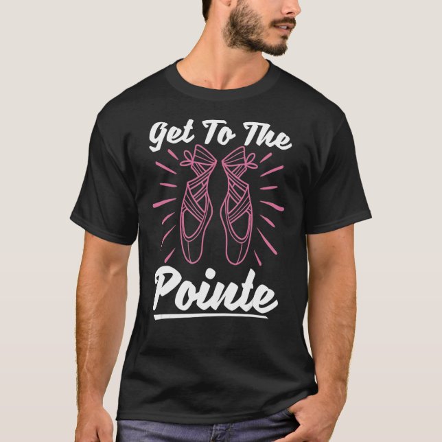 Camiseta Sapatilhas de Ballet Ponta Bailarina Ballet Te (Frente)