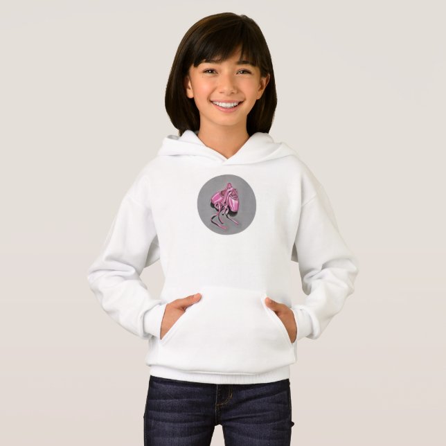 Camiseta Sapatilhas de Ballet Rosa  (Frente Completa)
