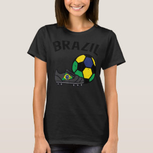 Camiseta Sapatos de Bola de Futebol da Bandeira do Brasil F