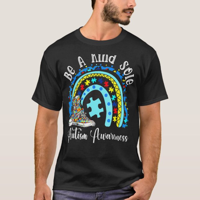 Camiseta Sapatos de quebra-cabeça de conscientização sobre  (Frente)