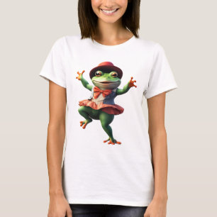 Camiseta Sapo 11 professor, dançando, sapo, sapo, gerado po