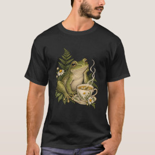Camiseta Sapo Aconchegante com Chá de Camomila e Samambaias