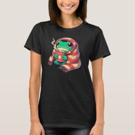 Camiseta Sapo Aconchegante Kawaii com Arte de Cobertor Quen