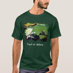 Camiseta Sapo admirando lírio d'água Natureza Escura Person