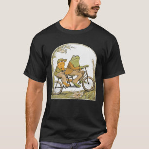 Camiseta Sapo Andando De Bicicleta Com Gato De Algodão