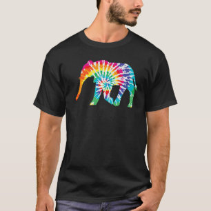Camiseta Sapo Anfíbio Anfíbio de Hippie legal Tie Dye Eleph