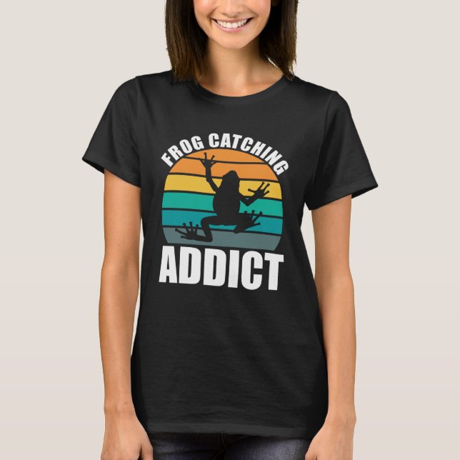 Camiseta Sapo Anfíbio Capturando Sapo Viciado (Frente)