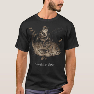 Camiseta Sapo Antigo Montando Peixe Gigante Nós Pescamos Ao