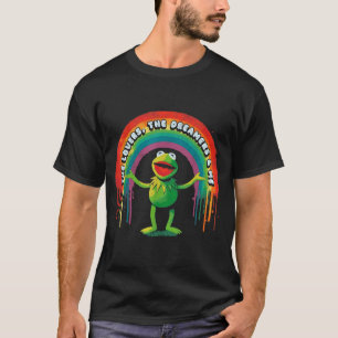 Camiseta Sapo Arco-Íris Retrô Divertido Conexão Os Amantes